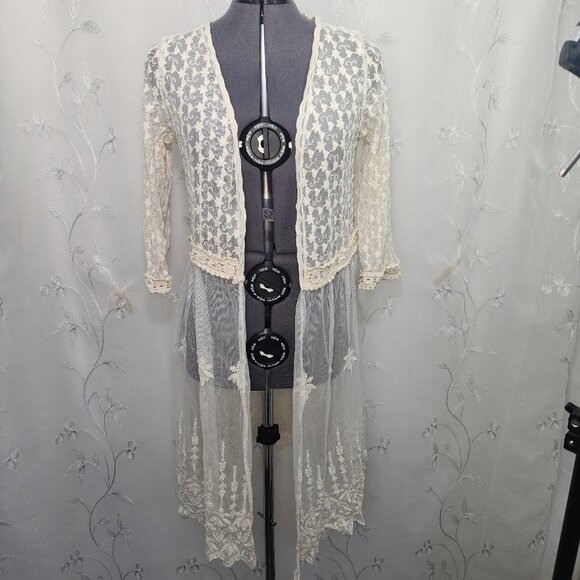 Lace, Open Front, Cardigan/Cover-up - Picture 2 of 8
